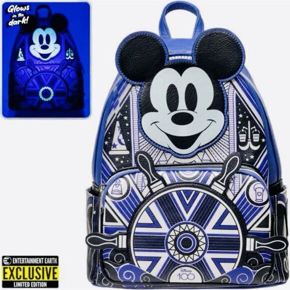 *NEW EXCLUSIVE* Disney 100 Art Deco Mickey Mouse Mini-Backpack- EE Exclusive - Picture 2 of 7